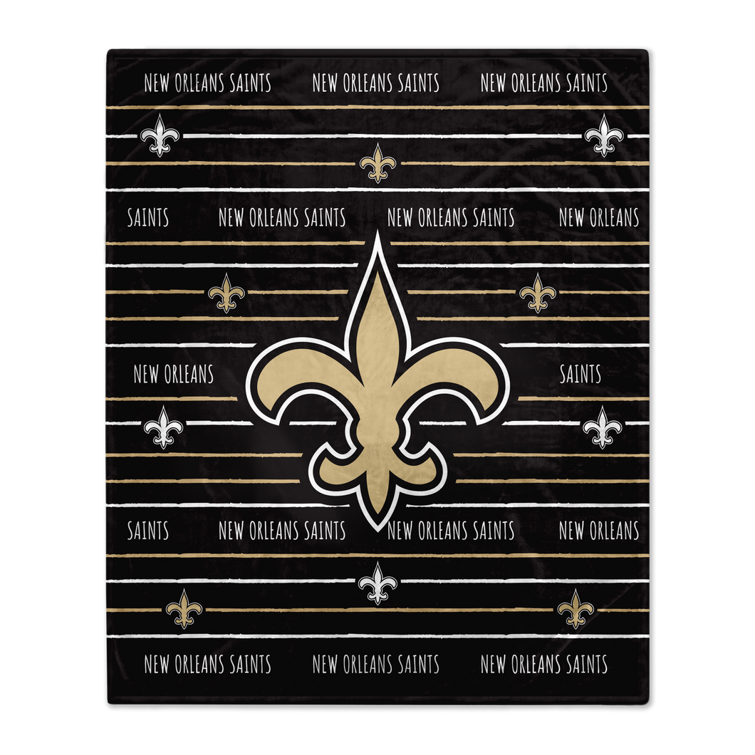 New Orleans Saints Logo Stripe Blanket