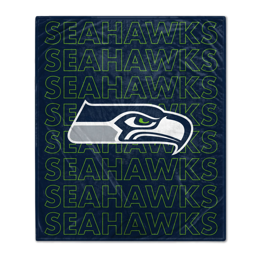 Seattle Seahawks Echo Wordmark Blanket