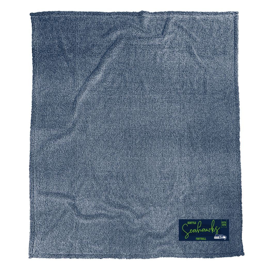 Seattle Seahawks Double Stitch Alpine Sherpa Blanket