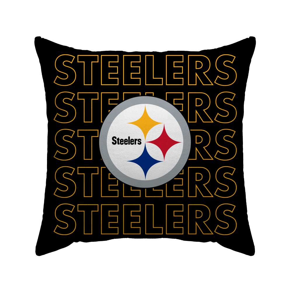 Pittsburgh Steelers Echo Wordmark Poly Spandex Decor Pillow