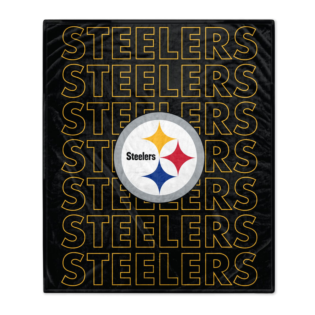 Pittsburgh Steelers Echo Wordmark Blanket