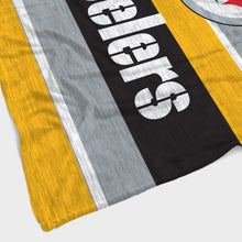 Load image into Gallery viewer, Pittsburgh Steelers Heathered Stripe Blanket
