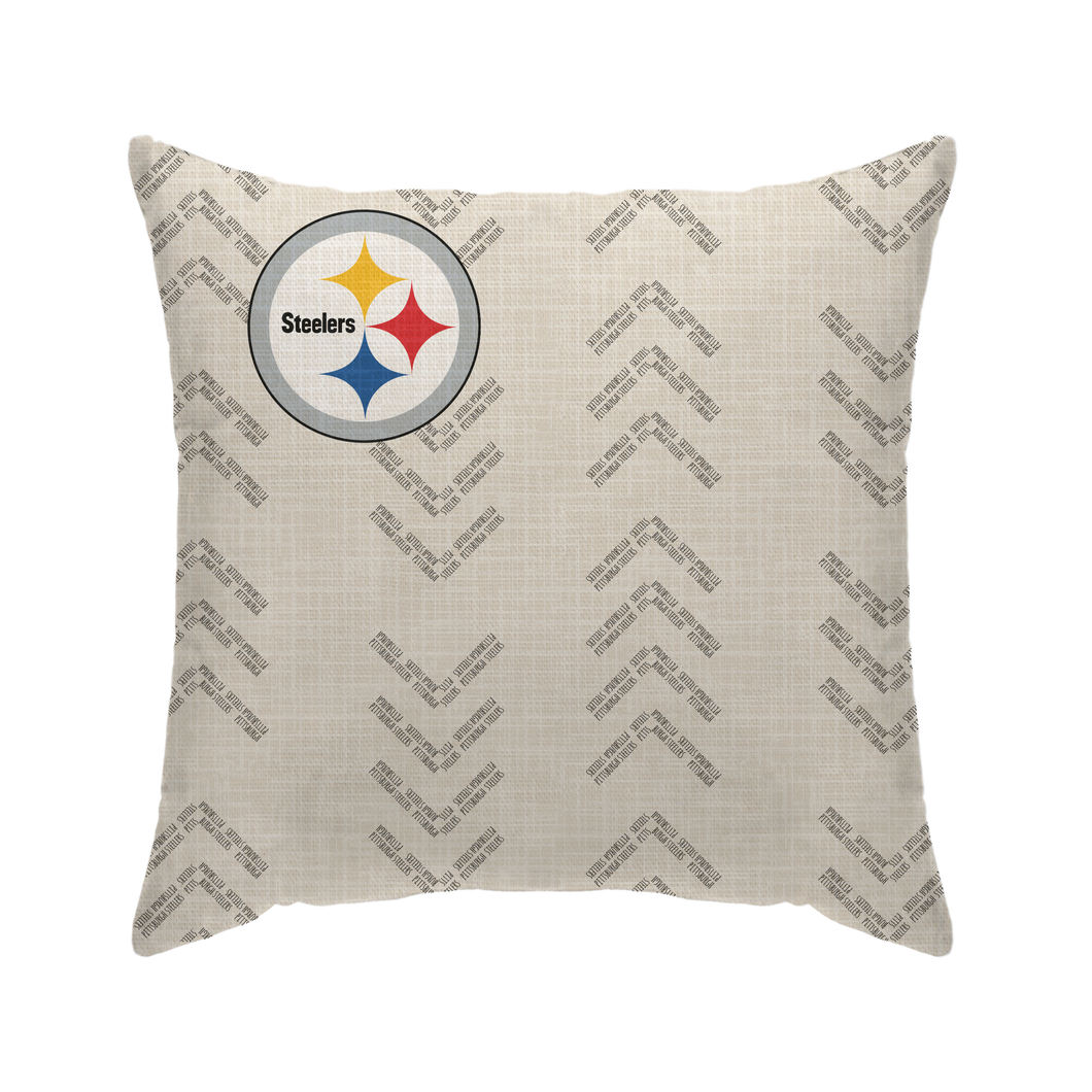 Pittsburgh Steelers Word Mark Duck Cloth Decor Pillow