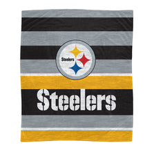 Load image into Gallery viewer, Pittsburgh Steelers Heathered Stripe Blanket
