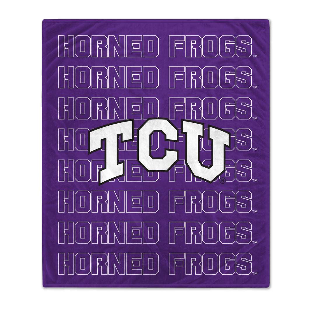 TCU Horned Frogs Echo Wordmark Blanket