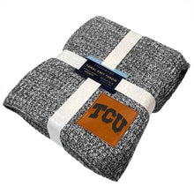 Load image into Gallery viewer, TCU Horned Frogs Two Tone Sweater Knit Blanket
