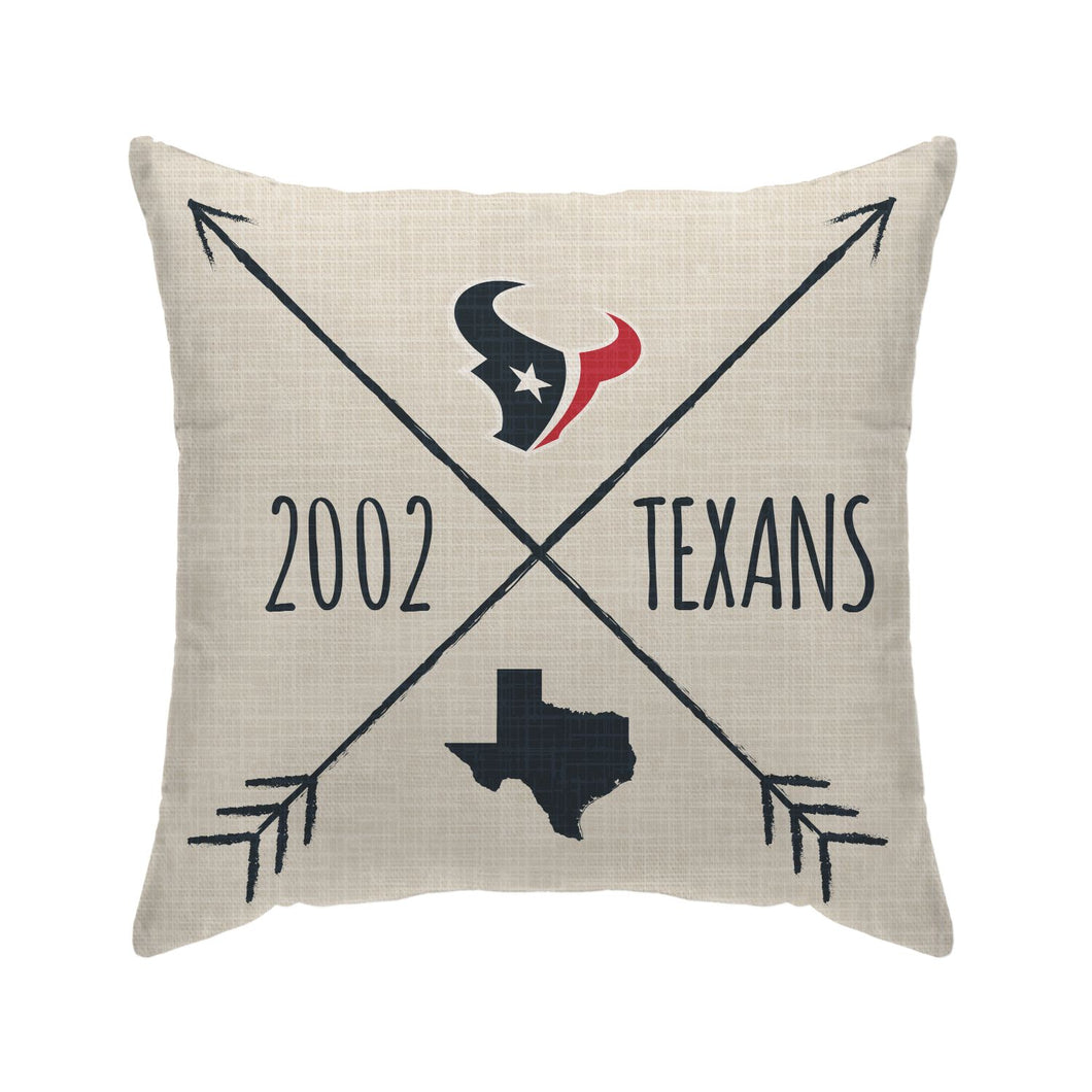 Houston Texans Cross Arrow Duck Cloth Decor Pillow