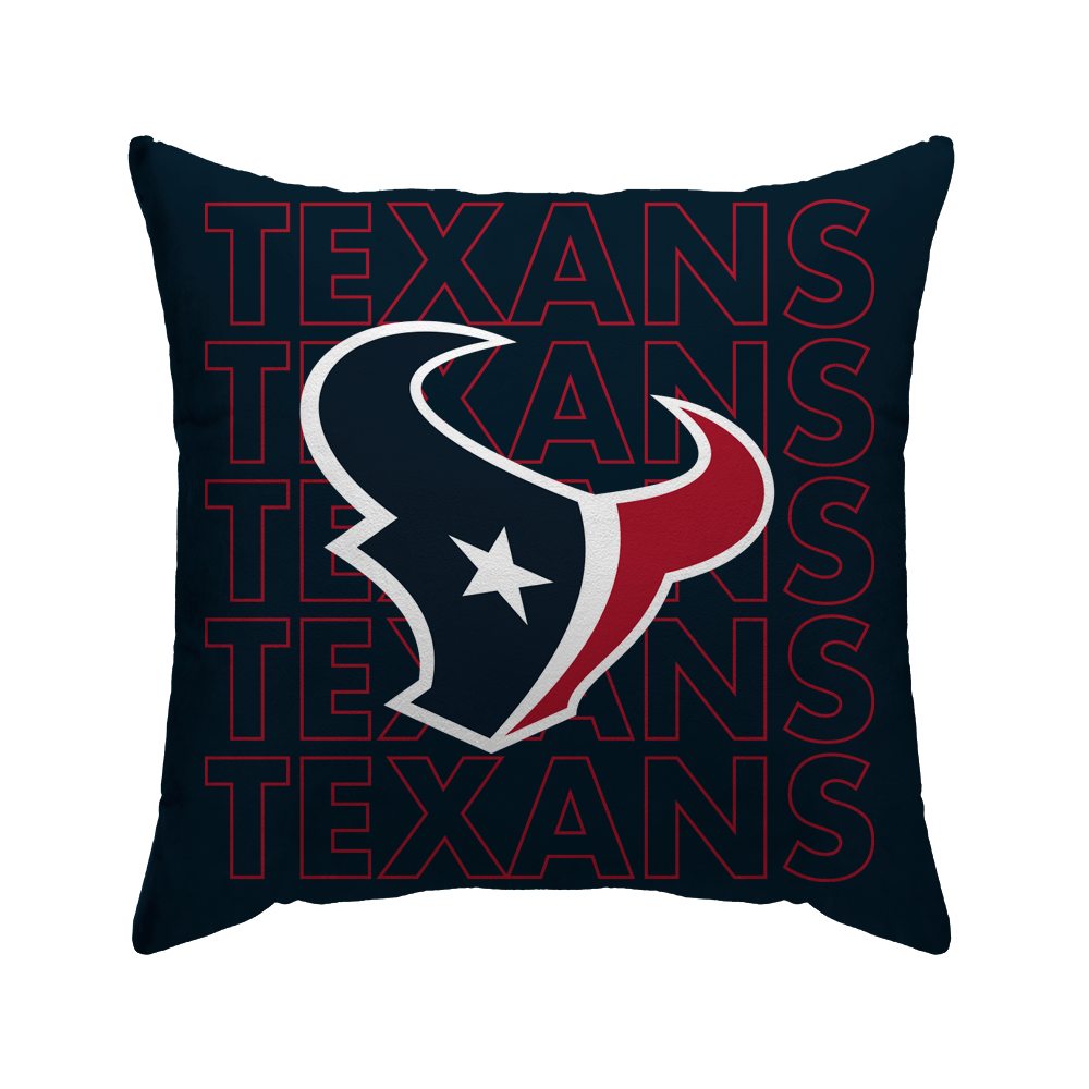 Houston Texans Echo Wordmark Poly Spandex Decor Pillow