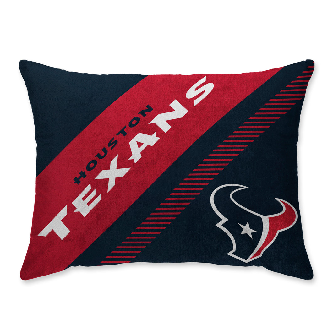 Houston Texans Diagonal Super Plush Bed Pillow
