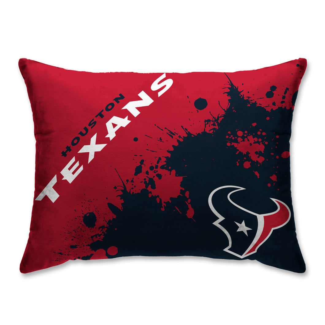 Houston Texans Splatter Bed Pillow