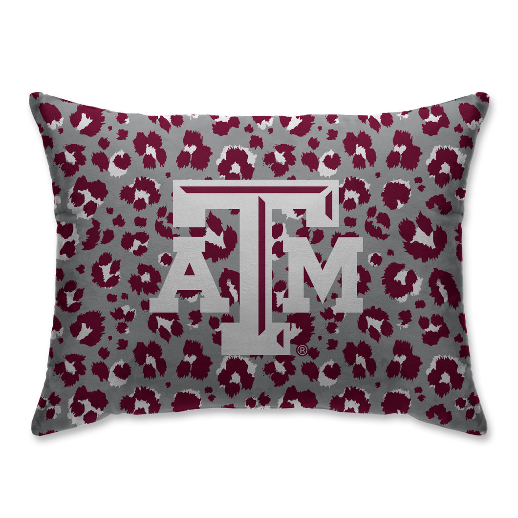 Texas A&M Aggies Leopard Bed Pillow