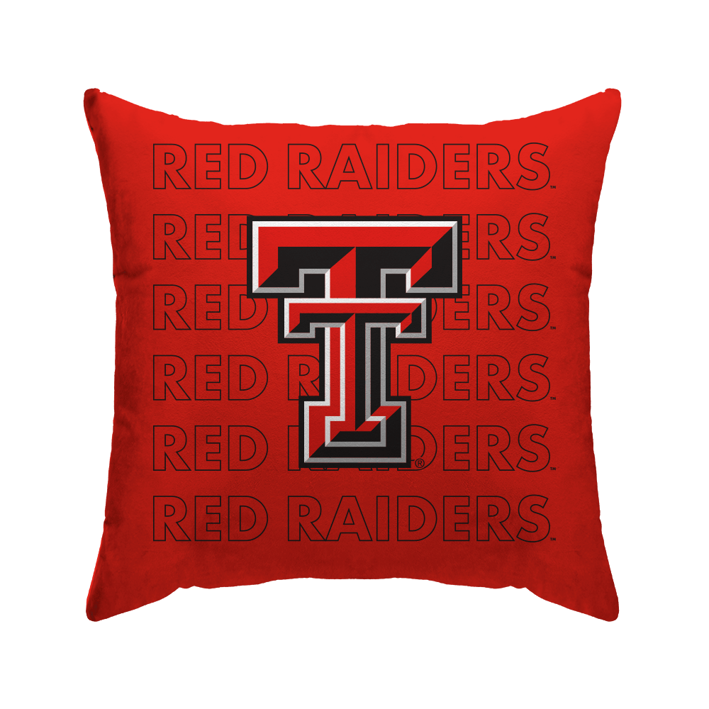 Texas Tech Red Raiders Echo Wordmark Poly Spandex Decor Pillow