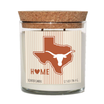 Texas Longhorns Home State Cork Top Candle