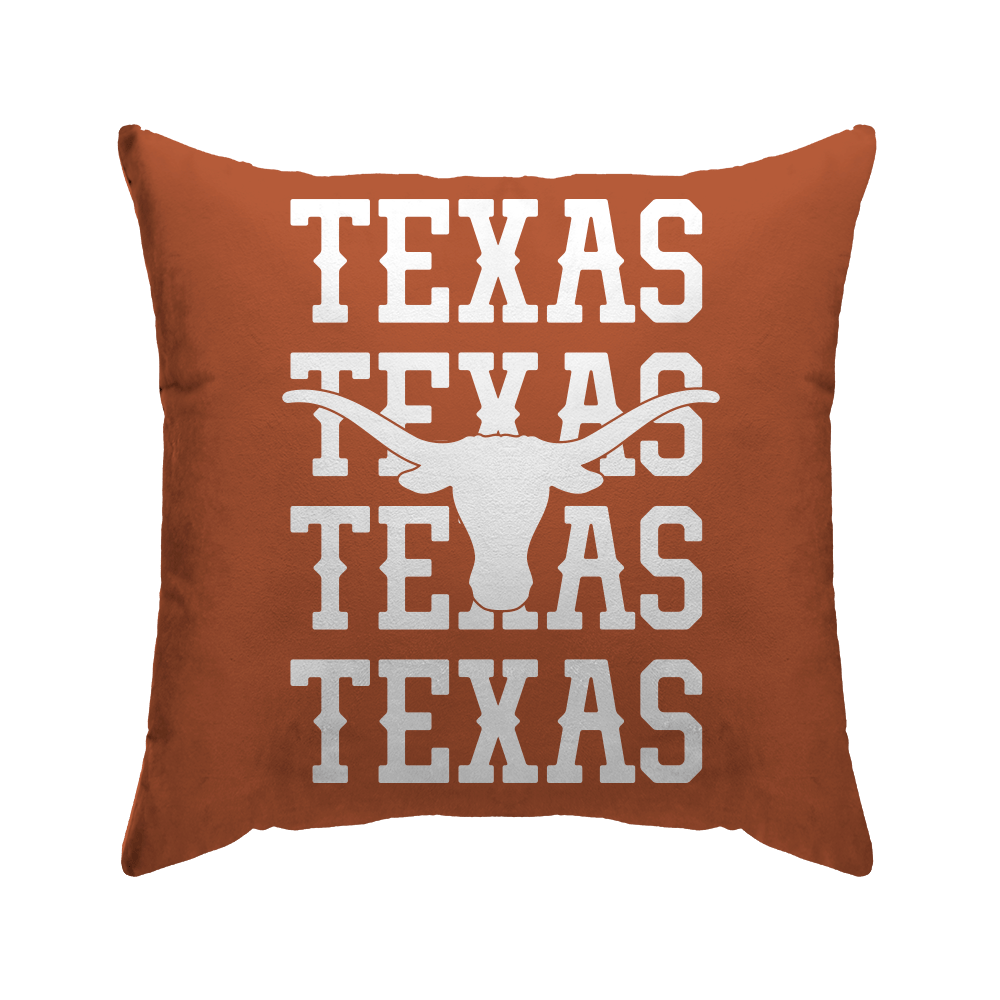 Texas Longhorns Echo Wordmark Poly Spandex Decor Pillow