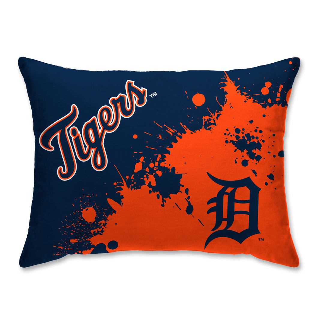 Detroit Tigers Splatter Bed Pillow