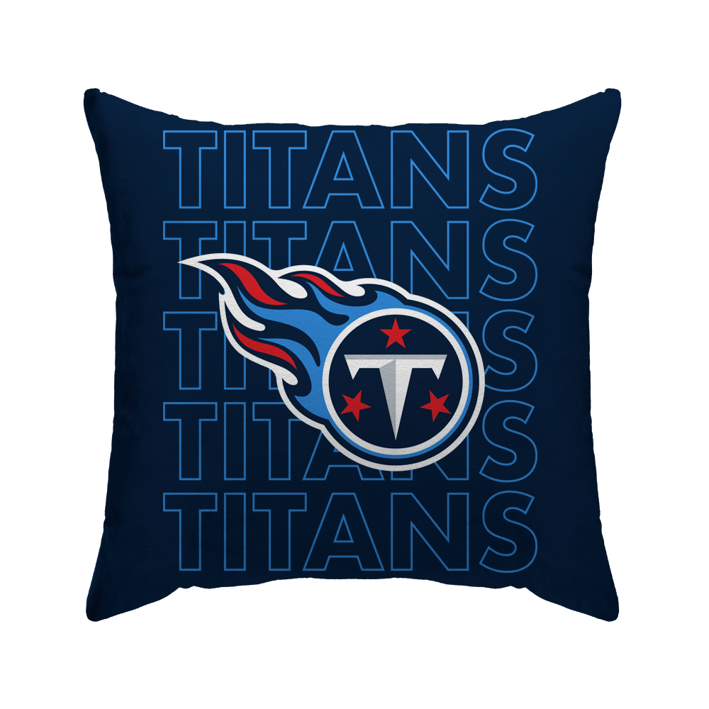 Tennessee Titans Echo Wordmark Poly Spandex Decor Pillow