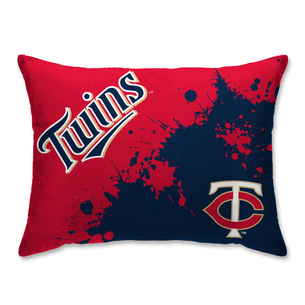 Minnesota Twins Splatter Bed Pillow
