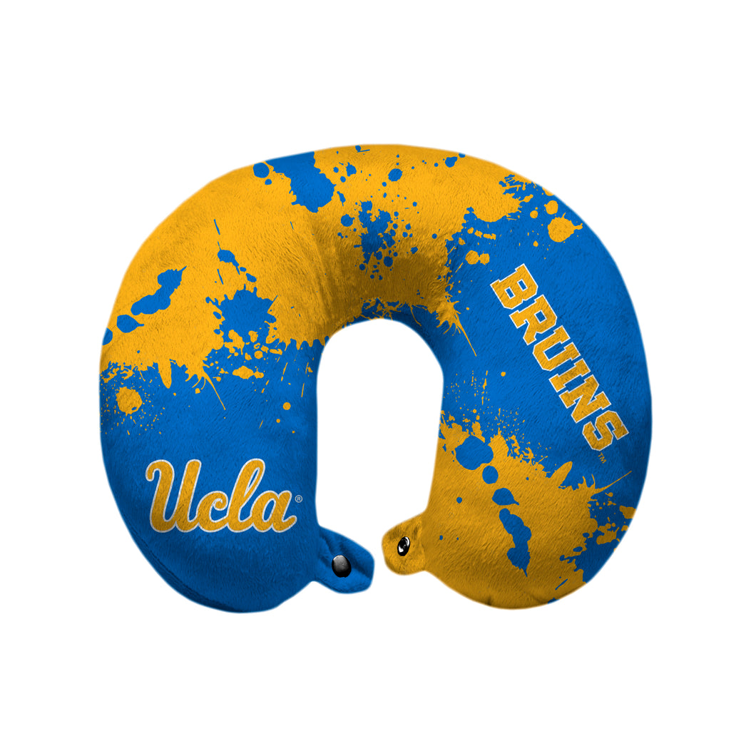 UCLA Bruins Splatter Print Polyester Travel Pillow