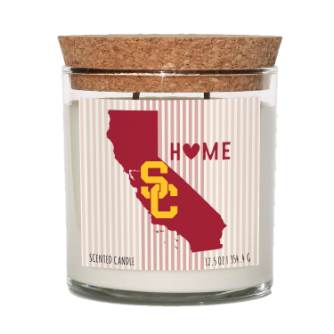 USC Trojans Home State Cork Top Candle