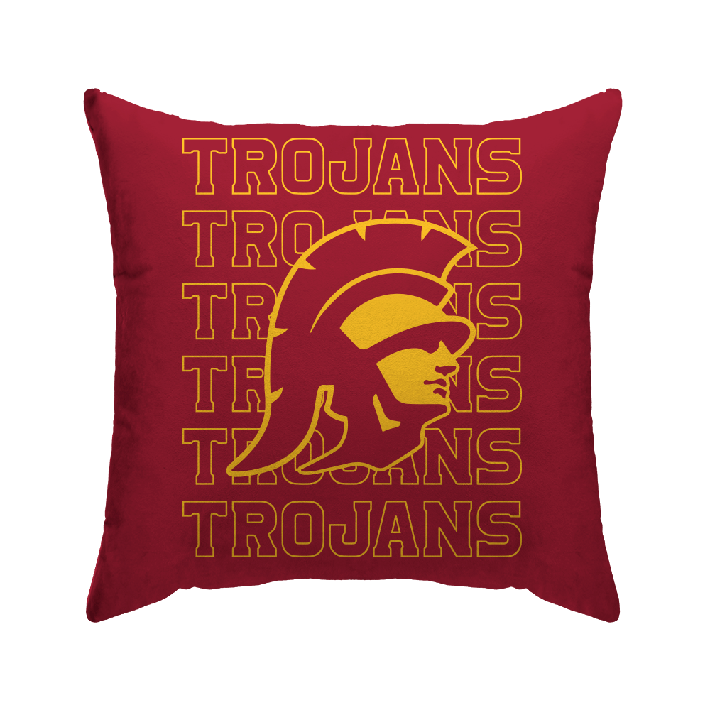 USC Trojans Echo Wordmark Poly Spandex Decor Pillow