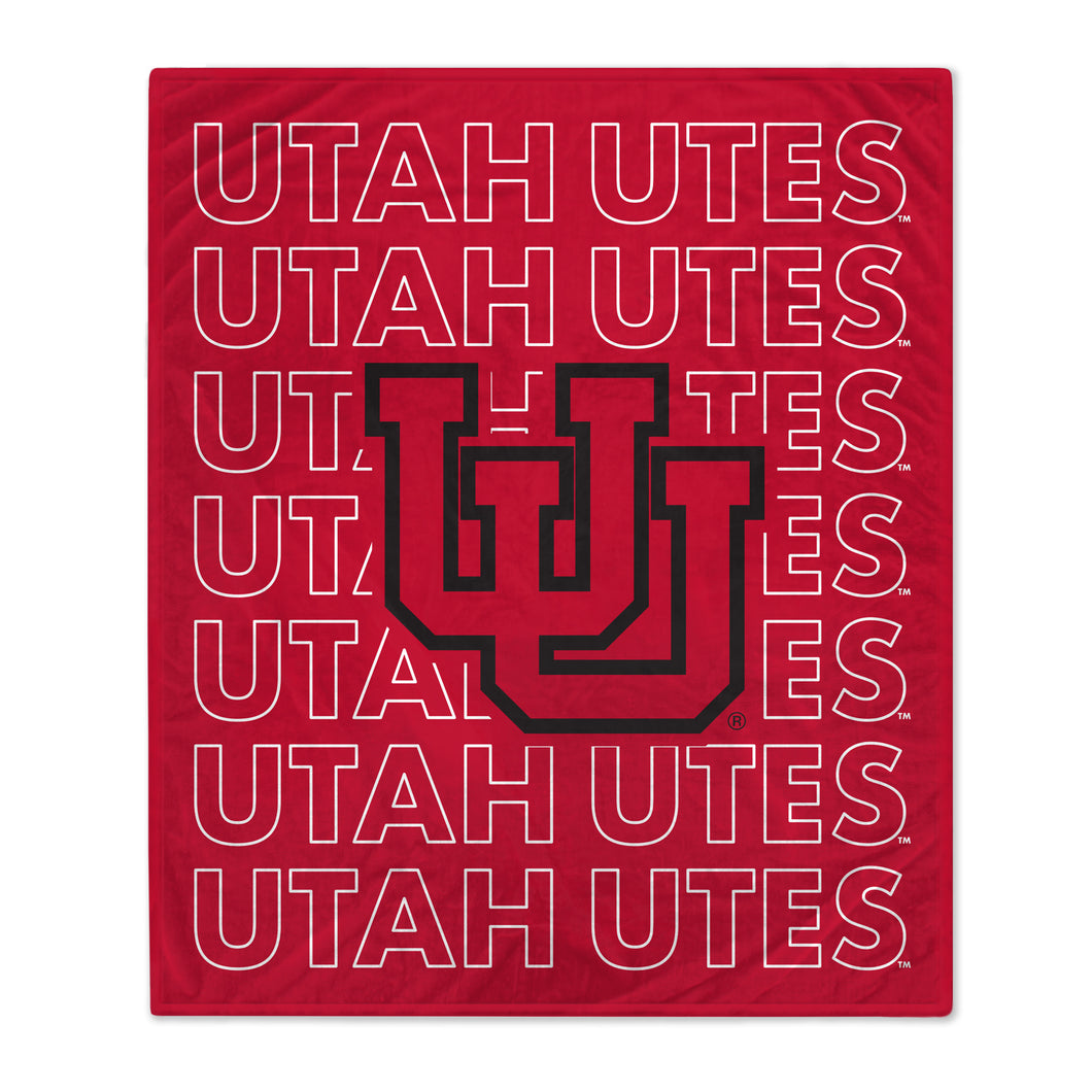 Utah Utes Echo Wordmark Blanket
