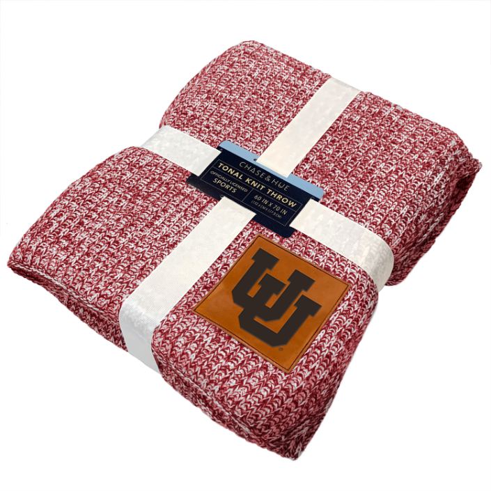 Utah Utes Two Tone Sweater Knit Blanket