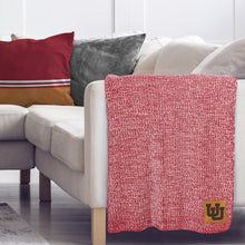 Load image into Gallery viewer, Utah Utes Two Tone Sweater Knit Blanket

