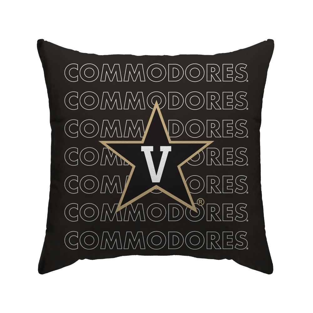 Vanderbilt Commodores Echo Wordmark Poly Spandex Decor Pillow
