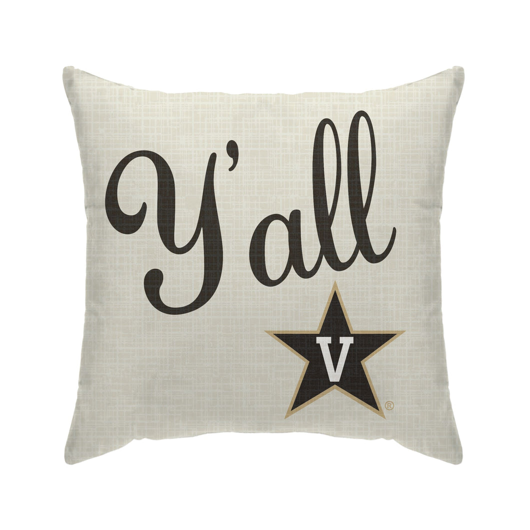 Vanderbilt Commodores Y'all Duck Cloth Decor Pillow