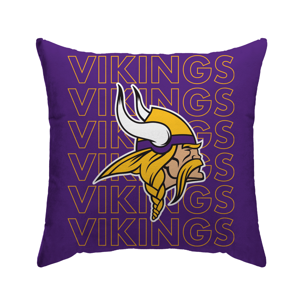 Minnesota Vikings Echo Wordmark Poly Spandex Decor Pillow