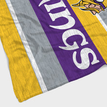 Load image into Gallery viewer, Minnesota Vikings Heathered Stripe Blanket
