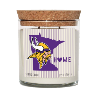 Minnesota Vikings Home State Cork Top Candle