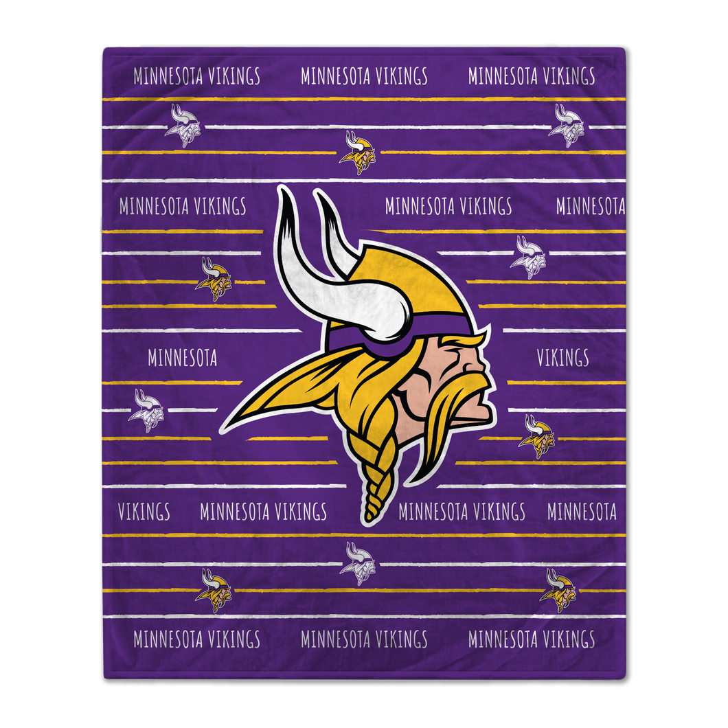 Minnesota Vikings Logo Stripe Blanket