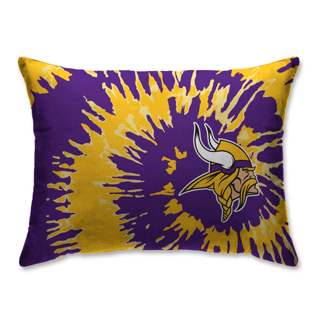 Minnesota Vikings Tie Dye Bed Pillow
