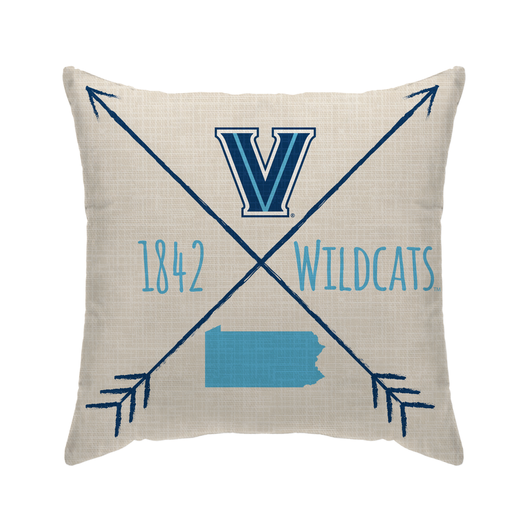 Villanova Wildcats Cross Arrow Duck Cloth Decor Pillow
