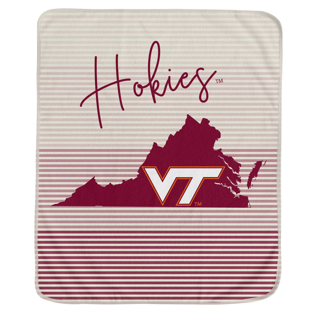 Virginia Tech Hokies State Stripe Blanket