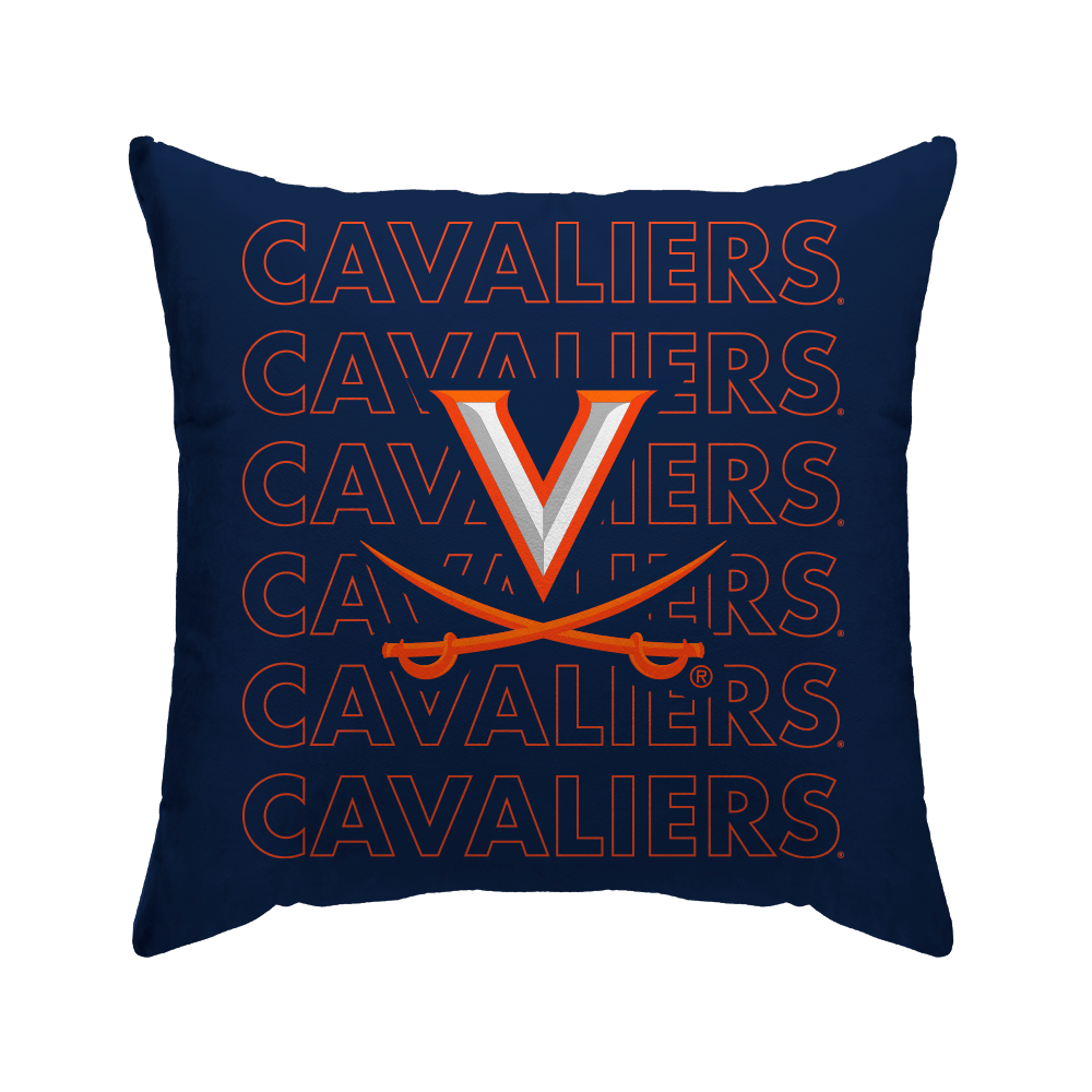 Virginia Cavaliers Echo Wordmark Poly Spandex Decor Pillow
