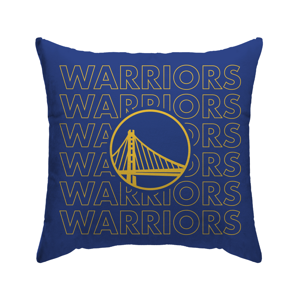 Golden State Warriors Echo Wordmark Poly Spandex Decor Pillow