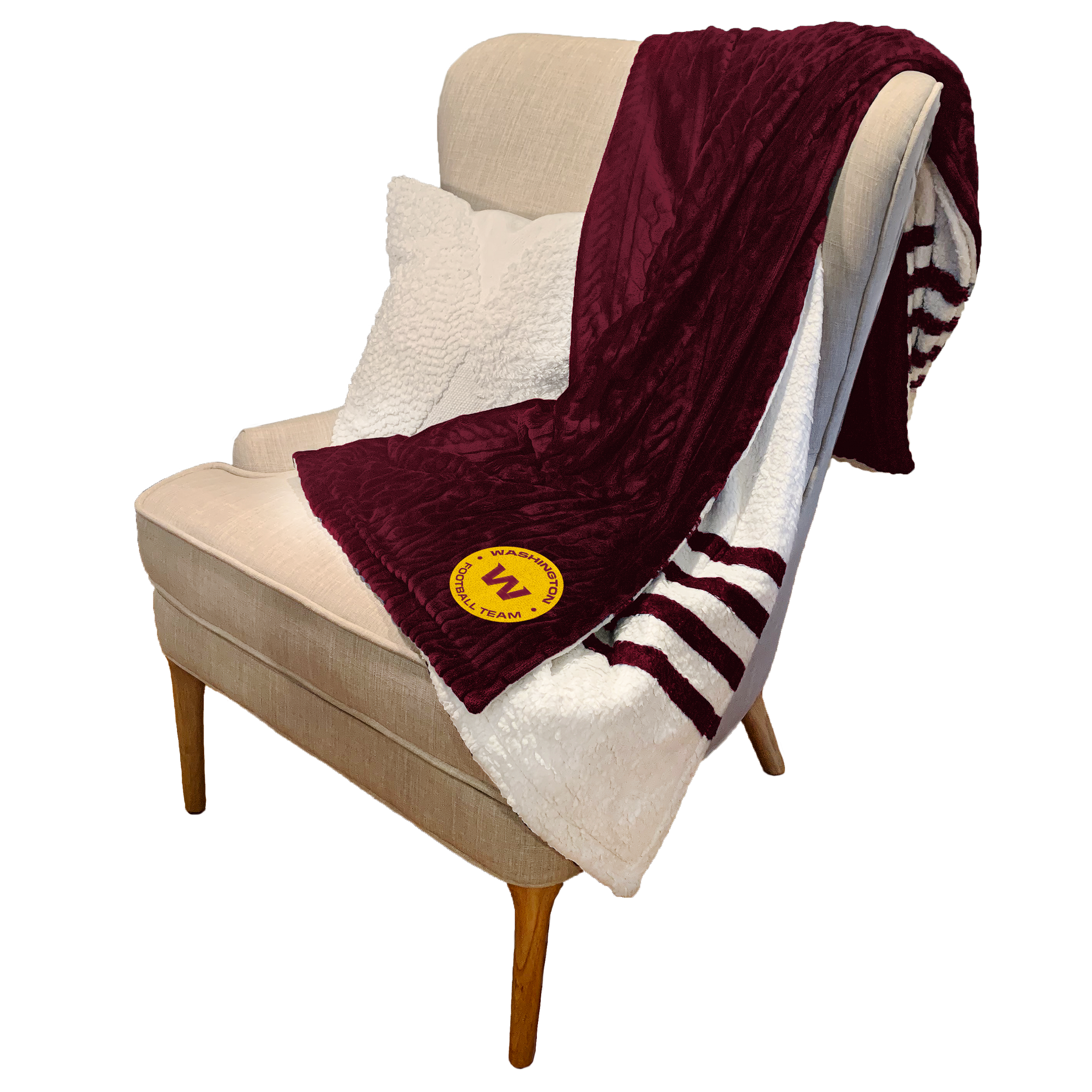 NFL Washington Redskins Throw Sherpa Fleece Blanket