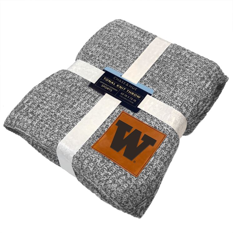 Washington Huskies Two Tone Sweater Knit Blanket