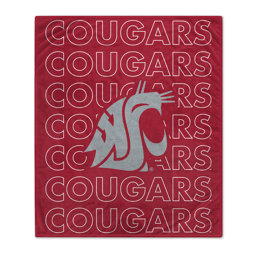 Washington State Cougars Echo Wordmark Blanket
