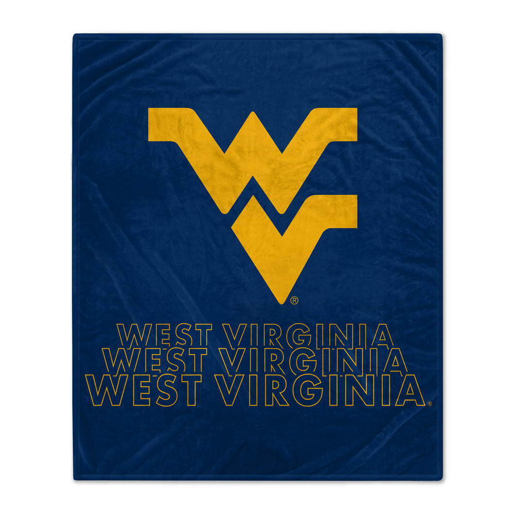 West Virginia Mountaineers Echo Wordmark Blanket