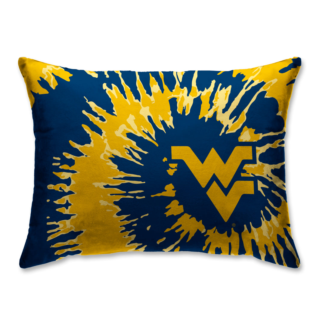 West Virginia Mountaineers Tie Dye Bed Pillow