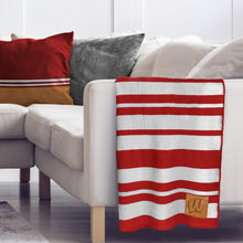 Load image into Gallery viewer, Wisconsin Badgers Acrylic Stripe Throw Blanket
