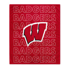 Load image into Gallery viewer, Wisconsin Badgers Echo Wordmark Blanket
