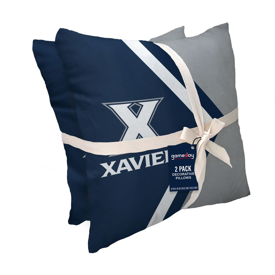 Xavier Musketeers Side Arrow 2 Pack Decor Pillows