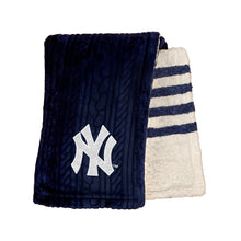 Load image into Gallery viewer, New York Yankees Embossed Sherpa Stripe Blanket
