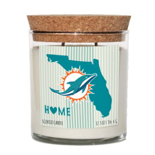 Miami Dolphins Home State Cork Top Candle